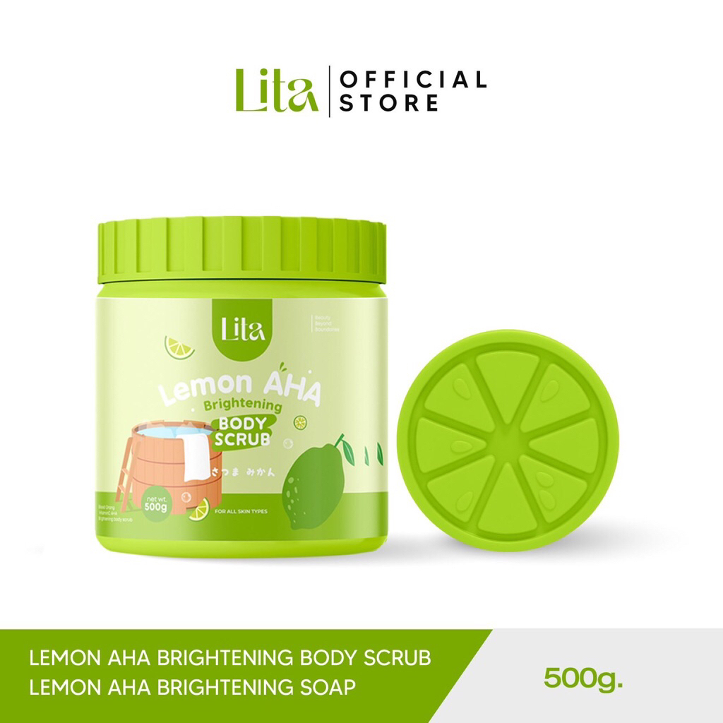 Lita สครับมะนาว  AHA + สบู่