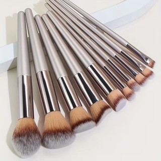 ‌เซตแปรงแต่งหน้า 10 ชิ้น สีละมุน! ปัดแก้ม-ไฮไลท์ (แฟนซี H02)