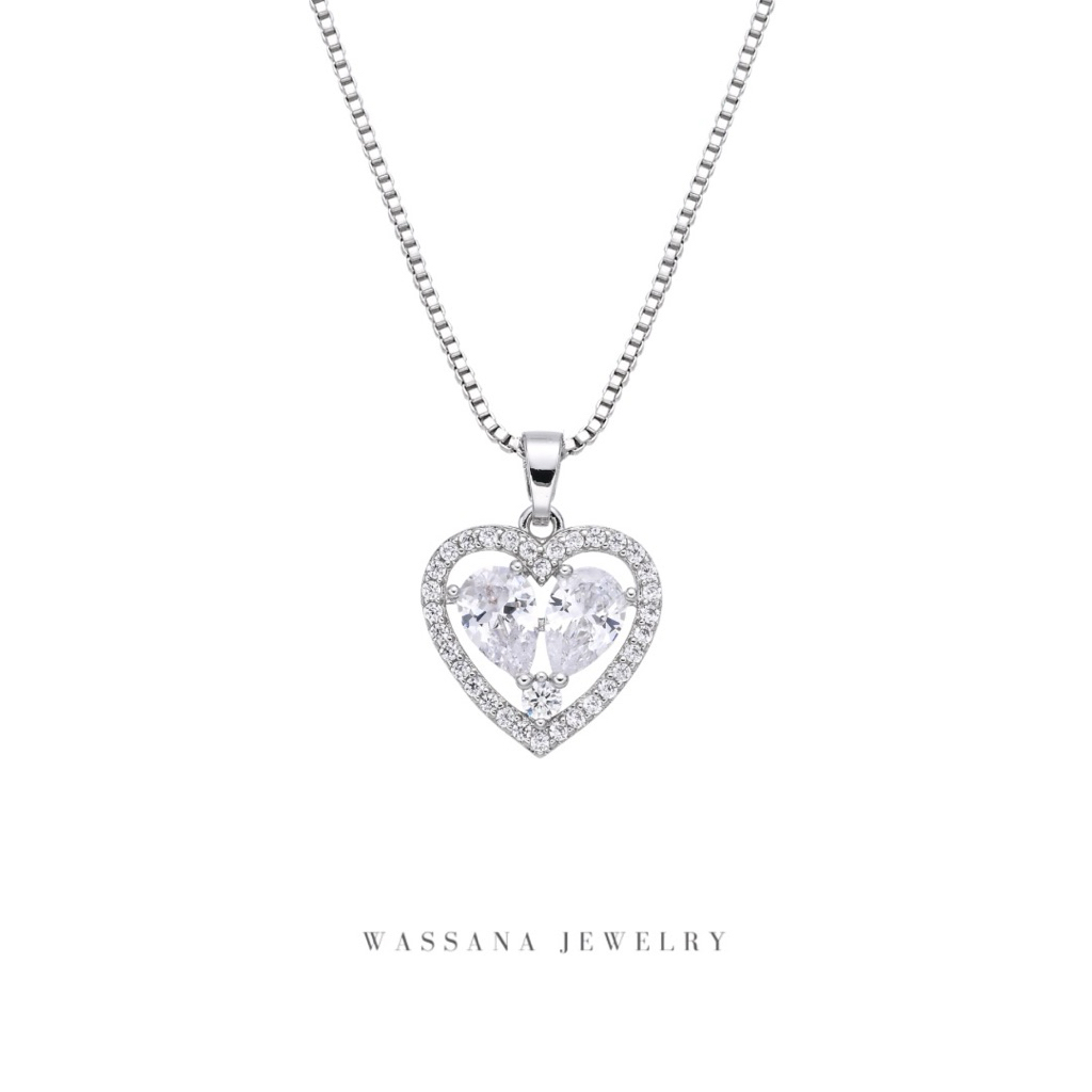 wassana.jewelry สร้อยจี้หัวใจ รุ่น Poppy heart ความยาว 16-18 นิ้ว