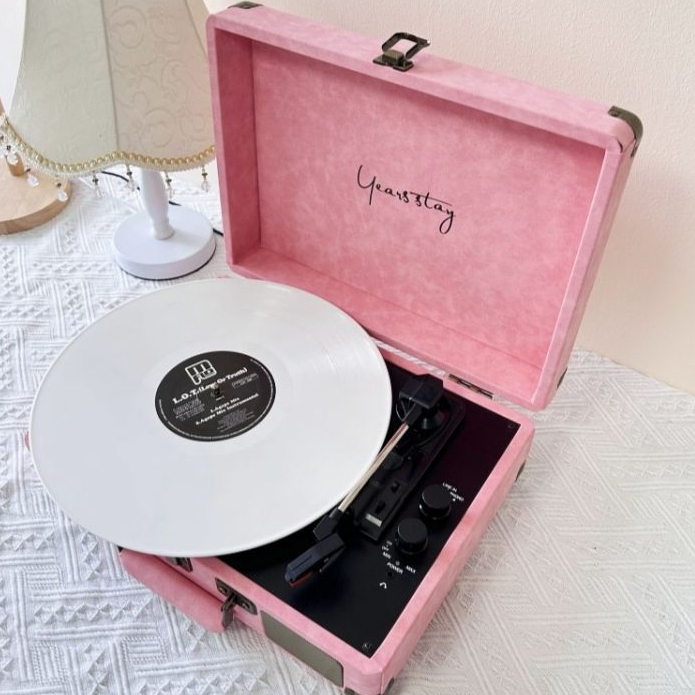 เครื่องเล่นแผ่นเสียง เครื่องเล่นแผ่นไวนิ่ว Vintage วินเทจ คลาสสิค ลำโพงในตัว บลูทูธ Bluetooth ความเร็ว 33/45/78