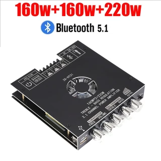 【ส่งจากกรุงเทพฯ】ZK-HT21 เครื่องขยายเสียง 2.1ช่อง TDA7498E บลูทูธซับวูฟเฟอร์ดิจิตอลสูง 160W*2+220Wพัดลมระบายความร้อนในตัว