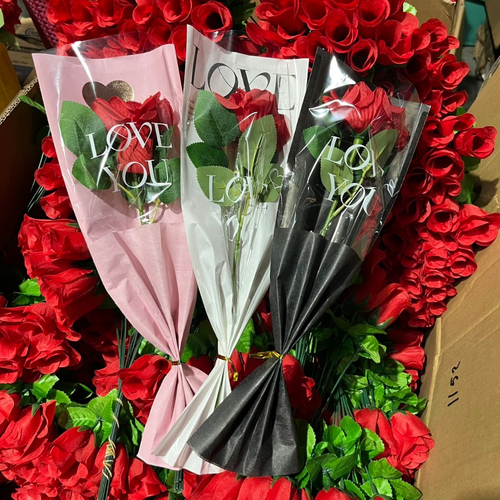 A1181 ดอกกุหลาบ ดอกไม้ปลอม วันวาเลนไทน์ พร้อมส่ง