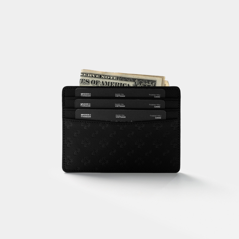 กระเป๋าใส่บัตร CARD HOLDER หนัง PU ลายนูน ขนาดกะทัดรัด สำหรับผู้ชายและผู้หญิง | UNDER THINKER