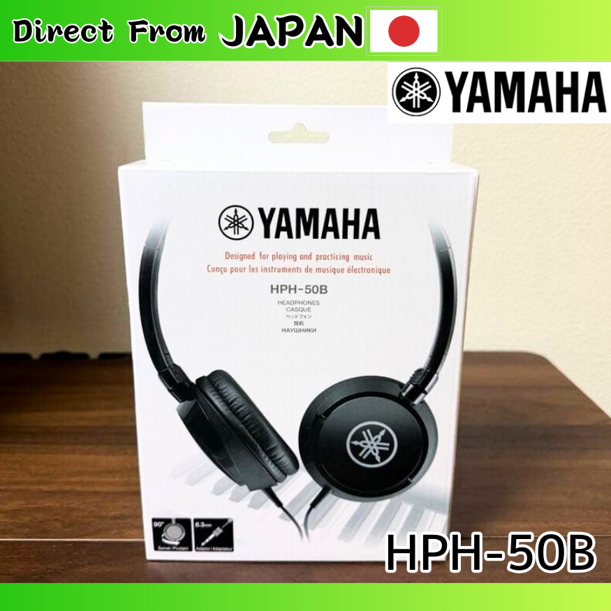 【Direct From Japan】Yamaha HPH‑50 Compact Headphones with High‑Quality Sound in Black & White