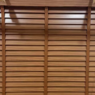 Custom Size มู่ลี่ไม้ มู่ลี่โฟมวูด Foamwood Blinds - A25-45 Brown Color