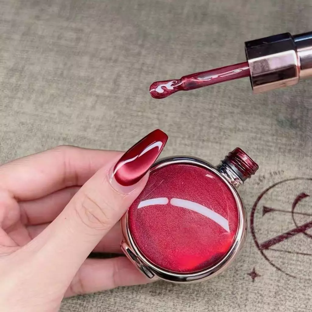 Red garnet Cateye Summer girl ( SA8-3 ) ราคาต่อขวด Summer girl X Nails Content1 Colors สีตกแต่งเล็บ