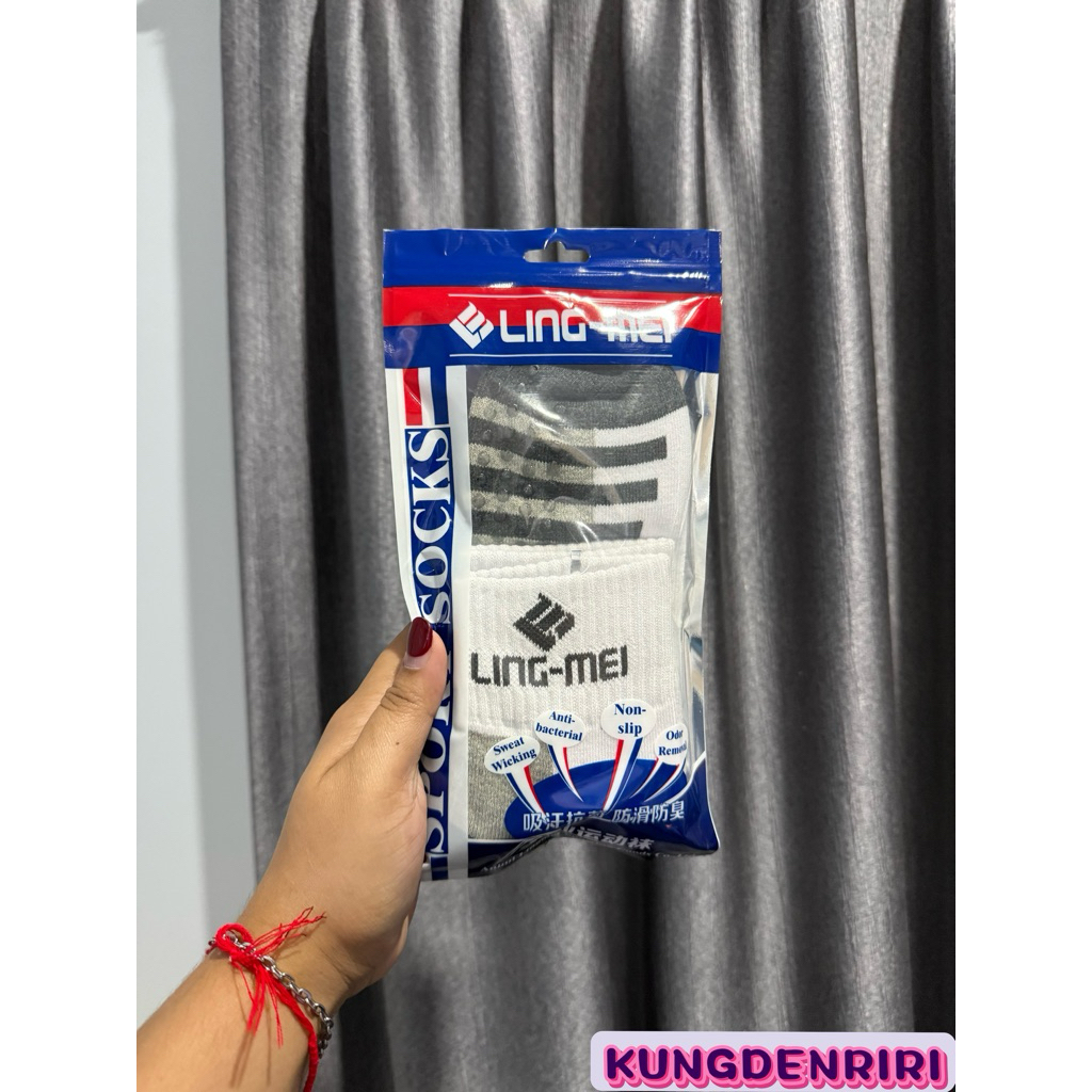 ถุงเท้าLING-MEI ขนาดข้อยาว รุ่น Anti-Slip กันลื่นภายในรองเท้า ชนิดหนานุ่มพิเศษ