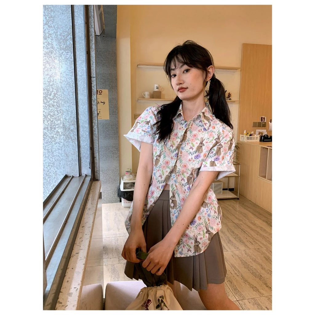 berylstore เสื้อลายดอก แขนสั้น ฤดูร้อน สงกรานต์ thumbnail 8