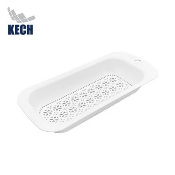ตะกร้าล้างผักพาดซิงค์ KECH สีขาว