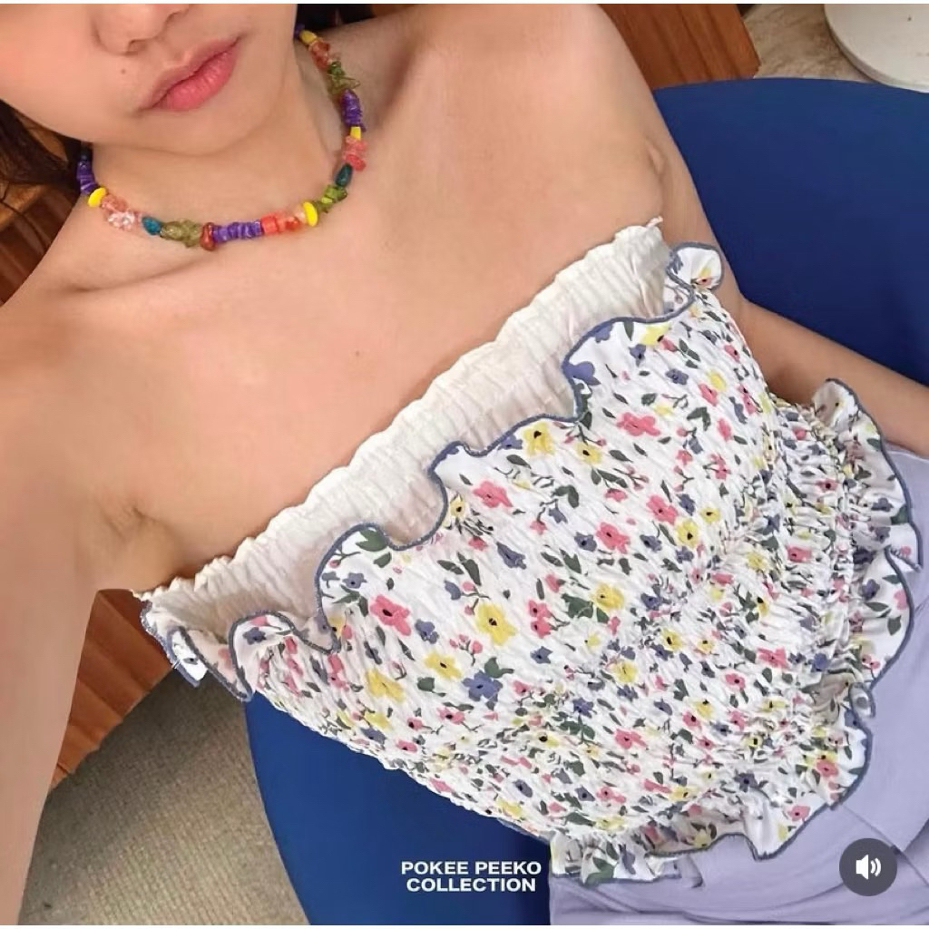 @pokee_peekoเกาะอกลายดอกไม้