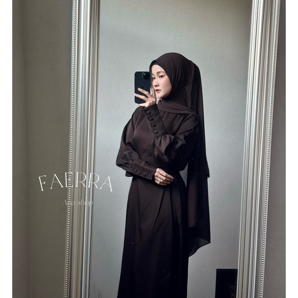 Faerra - ana shop งานชุดเดรสยาวเชือกคาดเอวดีเทลผูกหน้าได้ 🛒