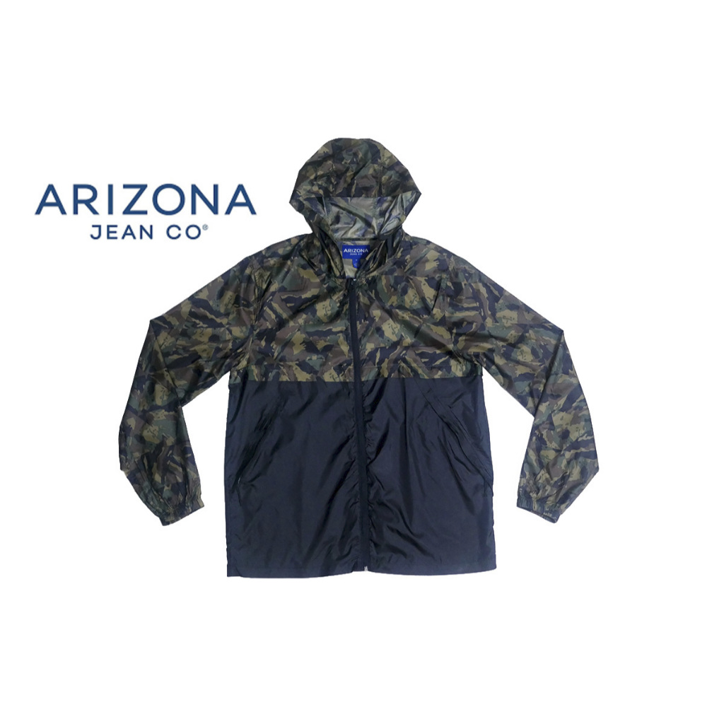 เสื้อ Jacket กันลม ARIZONA co ลายพราง-สีดำ (M 43)