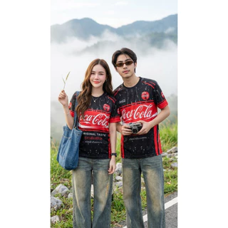 เสื้อคอกลมกีฬาลายโคล่าใส่สบายระบายอากาศผ้าไมโคร