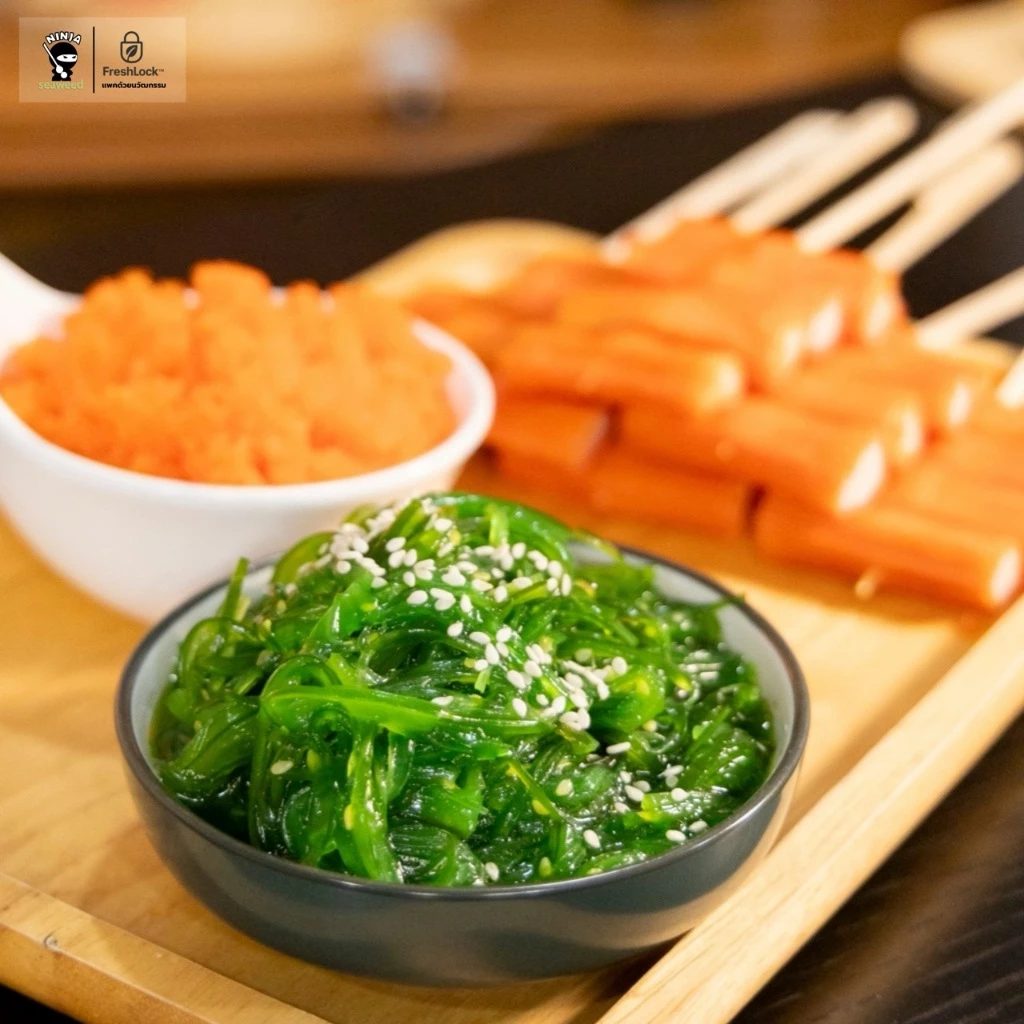 เซ็ท 3 ชิ้น ยำสาหร่าย ปูอัด 500 กรัม ไข่กุ้ง 100 กรัม thumbnail 6