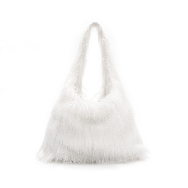ASTRO STUFFS SP25 FAUX FUR BAG - (WHITE)
