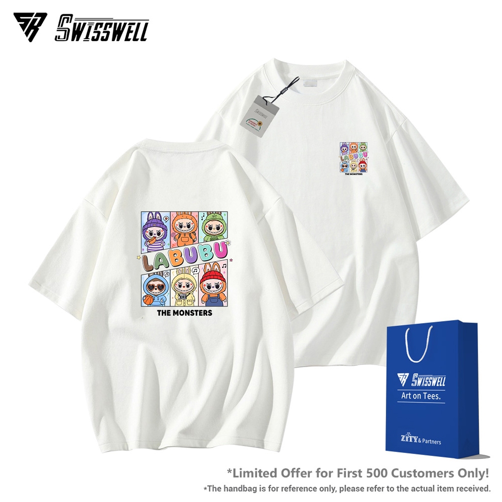 ✨SwissWell✨ cotton 100% เสื้อยืด คอกลม  เสื้อ essentials คุณภาพดี oversized เสื้อคู่รัก Holiday T-Sh