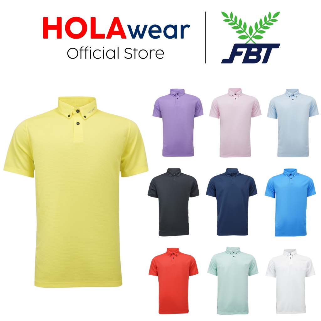 เสื้อโปโล FBT B2C414 สกรีนปกคอ ไซส์ S-6XL