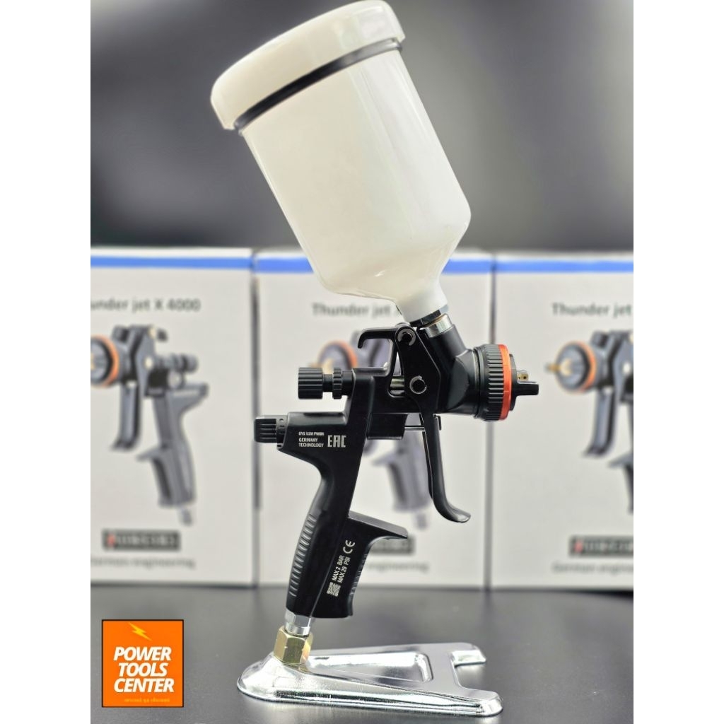 THUNDER กาพ่นสี คุณภาพสูง Jet X 4000 HVLP วัสดุดี พ่นดี เม็ดเรียงสวย ประหยัดสี มีขนาด 1.3 และ 1.4  คุณภาพเยอรมัน - รูปที่ 2