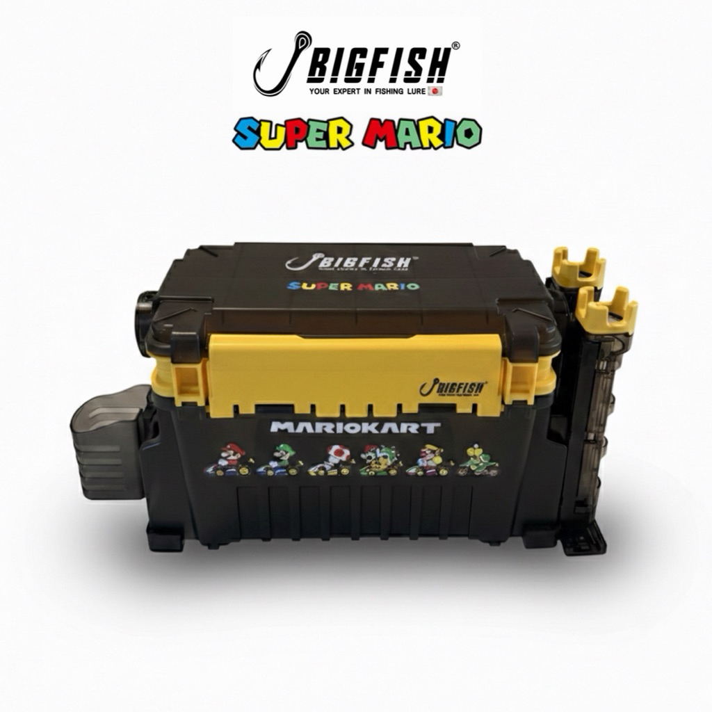 กล่องใส่อุปกรณ์ตกปลา BIGFISH แบบ 2ชั้น ใบใหญ่ซะใจ รุ่นใหม่ล่าสุดปี 2026 (Super Mario)