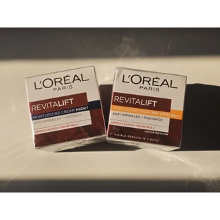 Loreal Paris Revitalift Cream 50G ลอรีอัล ปารีส รีไวทัลลิฟท์ เดย์ครีม 50 มล. + ไนท์ครีม 50 มล.