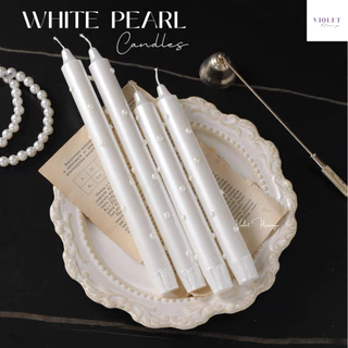 Violet Flamingo White Pearl Candles – เทียนไข่มุกแฮนด์เมด เพิ่มบรรยากาศโรแมนติก เทียนไข่มุกดีไซน์พิเศษ