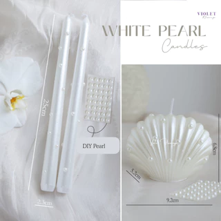 Violet Flamingo White Pearl Candles – เทียนไข่มุกแฮนด์เมด เพิ่มบรรยากาศโรแมนติก เทียนไข่มุกดีไซน์พิเศษ