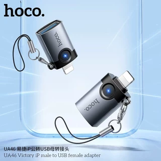 อะแดปเตอร์ OTG พร้อมไฟ LED สำหรับ USB/Type-C/iOS รองรับการถ่ายโอนข้อมูลและการชาร์จ มี 5 รุ่นให้เลือก HOCO UA46