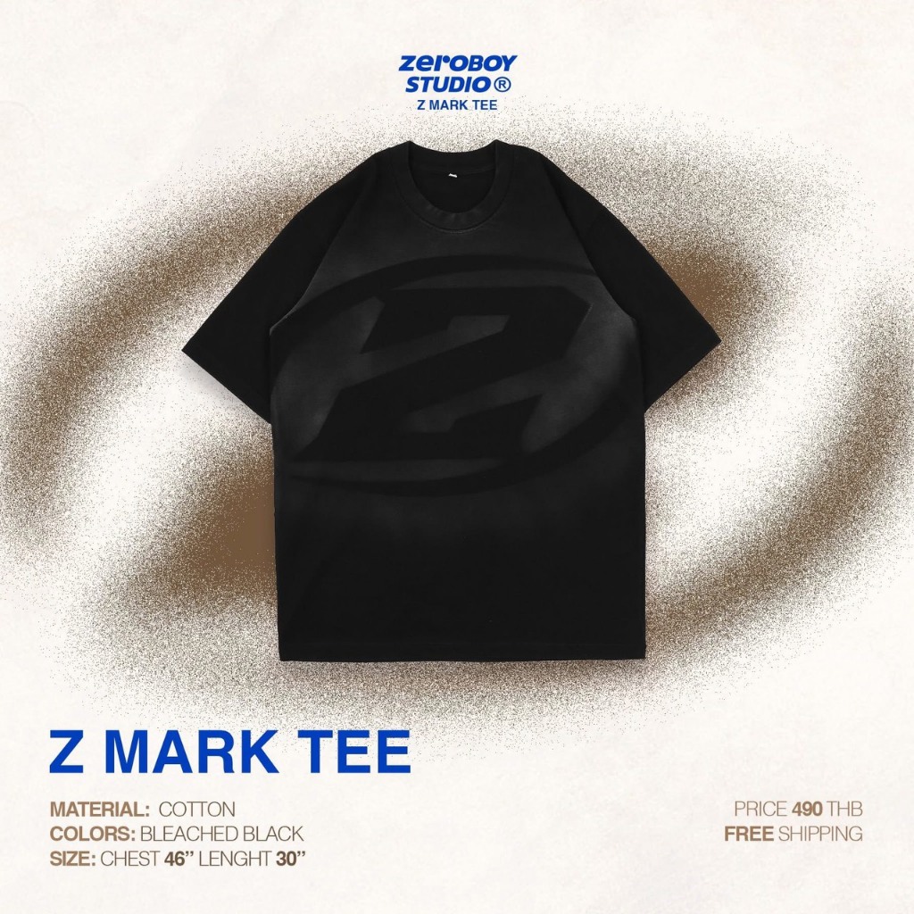 ZEROBOY® — Z MARK TEE เสื้อยืดสเปรย์โลโก้ Z