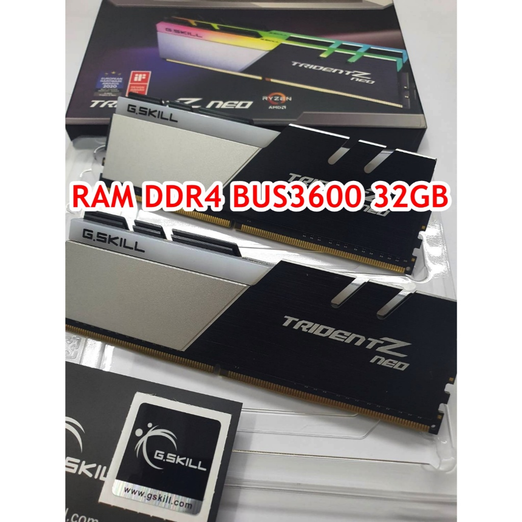 RAM DDR4 Bus3600 32GB G.SKILL TRIDENT Z RGB ประกันไทย LT