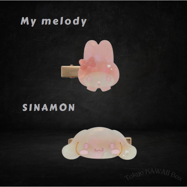 Sanrio Pearl Hair Clip Japan Limited คิตตี้ คุโรมิ ซินนามอน มายเมโลดี้ ของแท้จากญี่ปุ่น - รูปที่ 2