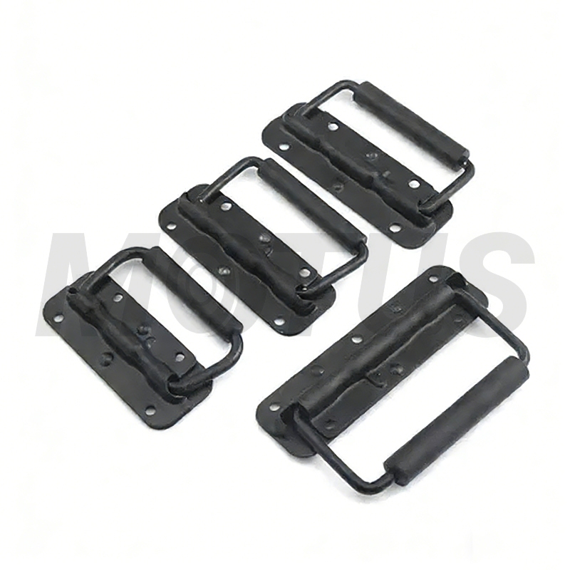 MOTUS มือจับสปริงเปลือยดำ( ราคา 1ตัว) แบบไม่มีสกรู ที่จับแบบพับได้ 100mm ตู้ลำโพงDiy