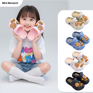 Mini Monarch รองเท้าเด็ก รองเท้า Clogs ลาย คาปิบาร่า พร้อมตั…