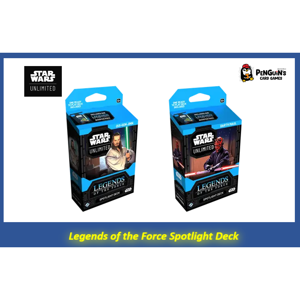 Starwars Unlimited Legends of the Force Spotlight Deck: Qui-Gon Jinn, Darth Maul
