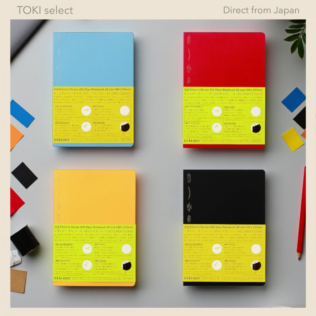 Nitoms STALOGY A5 365 Days Notebook – Planner Journal in Plain / Grid / Dot – Multiple Colors