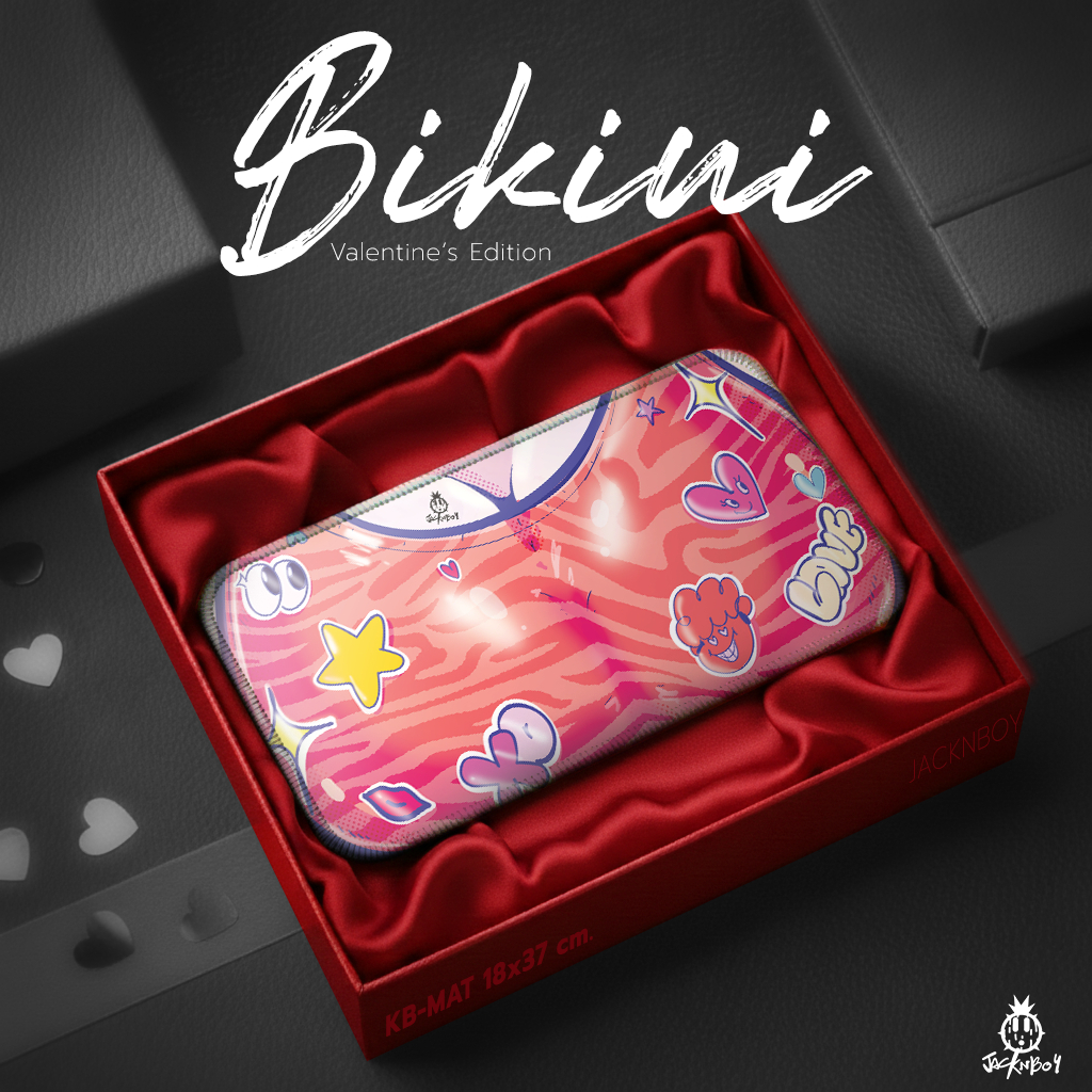 Jacknboy Unique Mousepad/แผ่นรองเมาส์ : Bikini (KB-MAT) 18*37 cm.