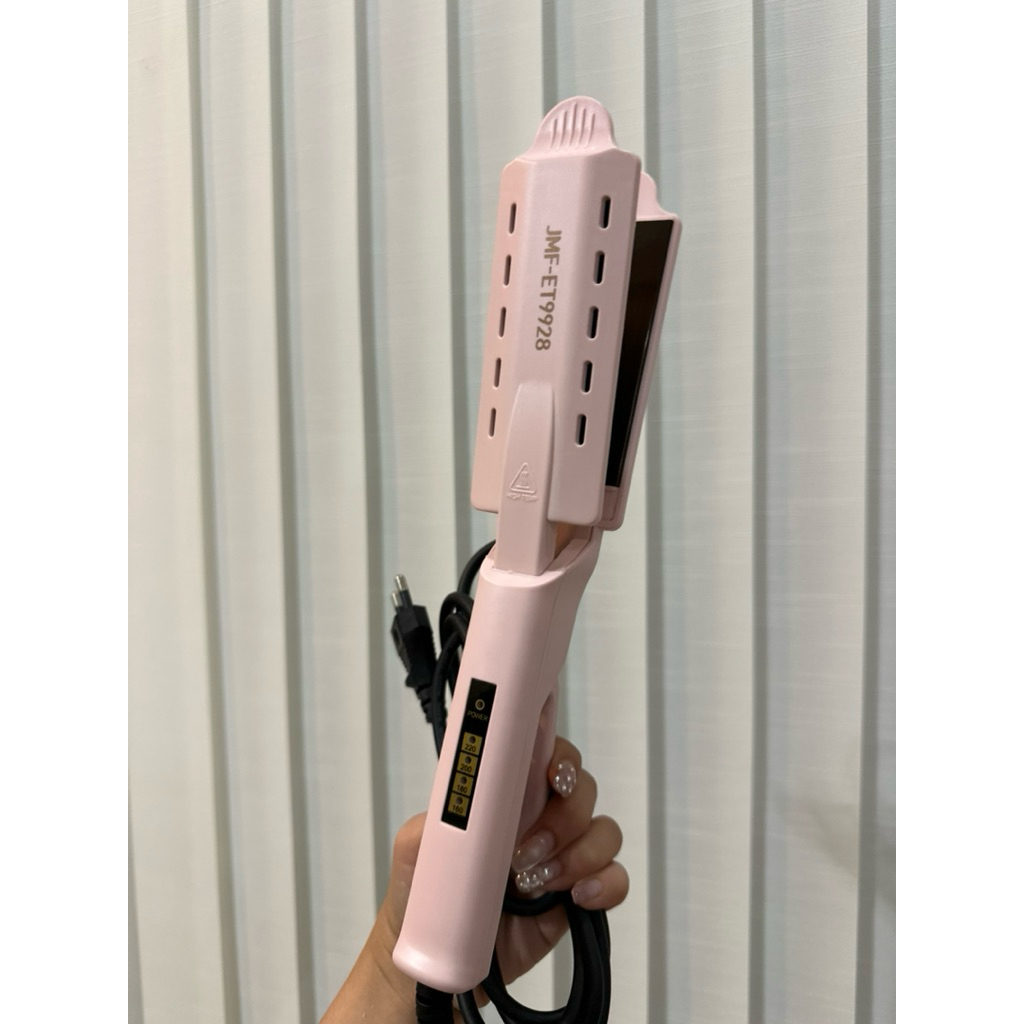 ที่หนีบผมช่าง หนีบตรง KMF-ET9928 มีมอก. แท้ สีชมพู