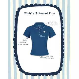 Muuv & Gruuv Waffle Trimmed Polo เสื้อโปโลคอบัว ระบายอากาศดี ด้ายถักรอบตัว