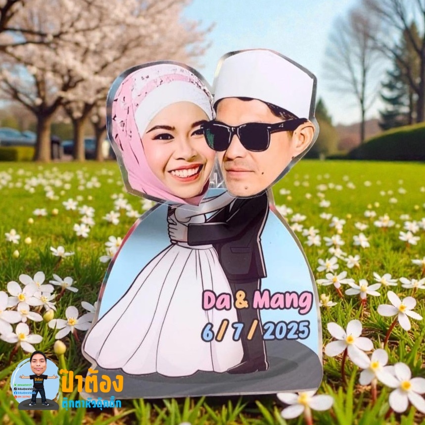 (สั่งแล้วร้านทำให้ทันที ส่งเร็ว) ตุ๊กตาดุ๊กดิ๊กแบบคู่หัวชิดติดกัน ร้านออกแบบภาพให้ มีชิ้นเดียวในโลก น่ารักสุด แถมถ่านฟรี - รูปที่ 2