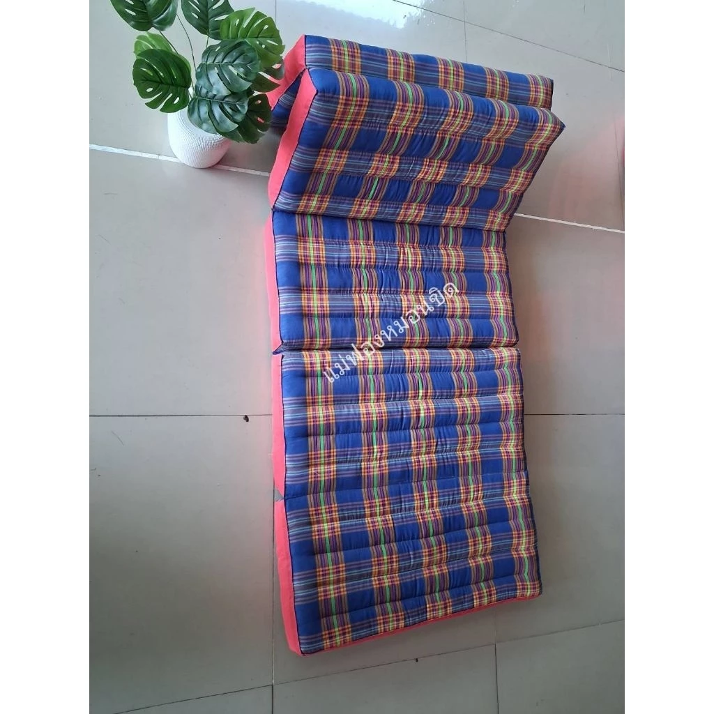 ที่นอนขนาด70cm.5พับ ขนาด70×175ซม. ลายสก๊อต thumbnail 4