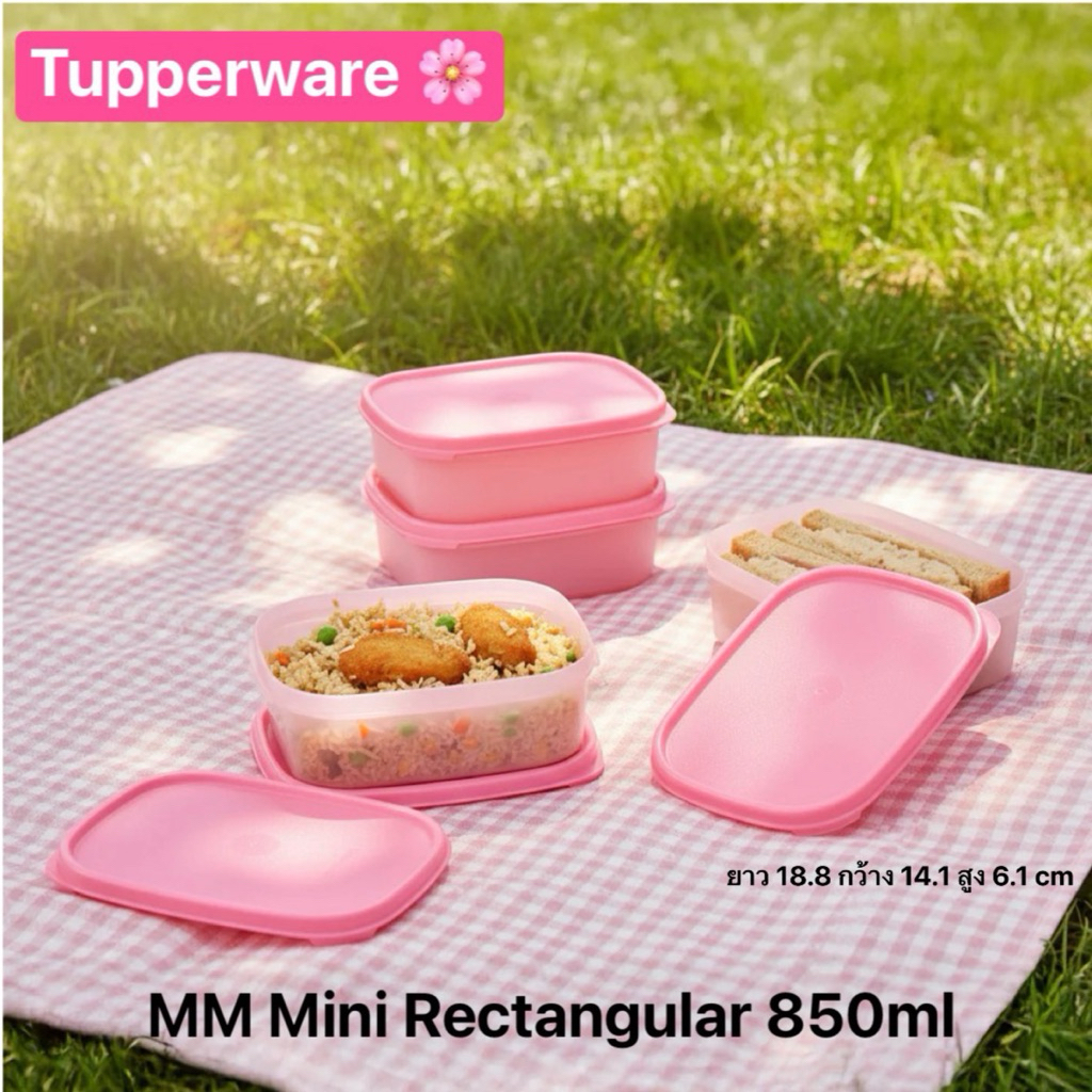 Tupperware รุ่น Modular mates mini rectangular (1ใบ) ขนาด 850ml//1.9L