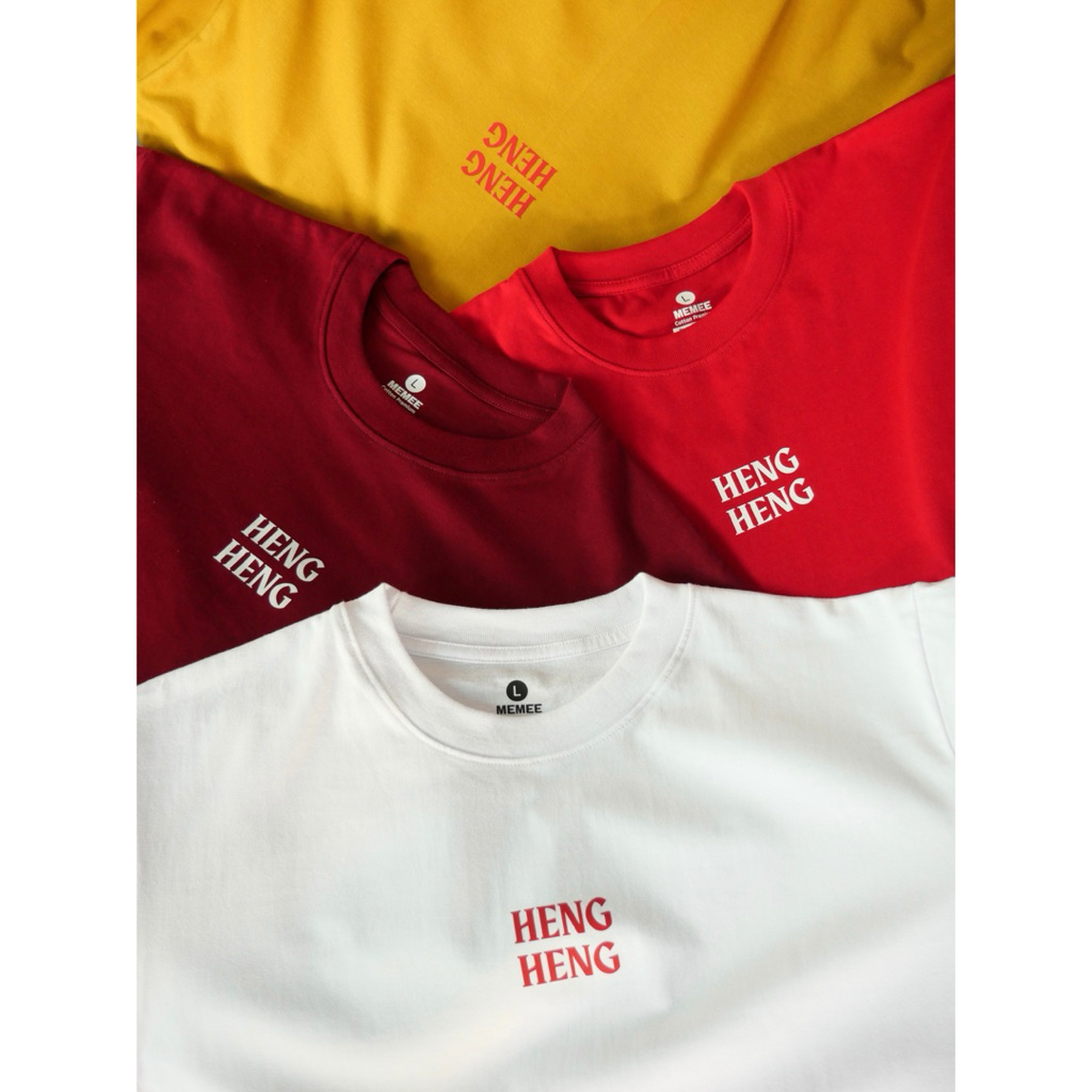 MeMee | เสื้อยืดตรุษจีนสไตล์มินิมอลผ้า Cotton สกรีนกลางอก “Heng Heng”