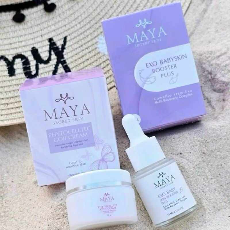 MAYA SECRET SKIN ‼️โปรส่งฟรี 1แถม1‼️ ครีมมายา แถม เซรั่มมายา เซรั่มหน้าเด็ก ครีมมายา ครีมสเต็มเซลล์โกจิเบอร์รี่