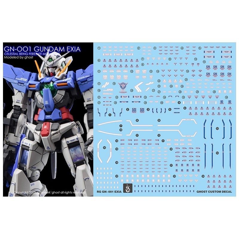 GHOST Water Decals RG 1/144 Gundam OO Exia