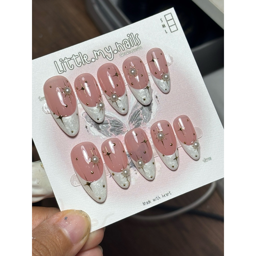 📍รหัส11 ✅เล็บปลอม พร้อมส่ง⭐️แจ้งเปลี่ยนทรงตรงหมายเหตุ แถมฟรีอุปกรณ์ติดครบชุด✨