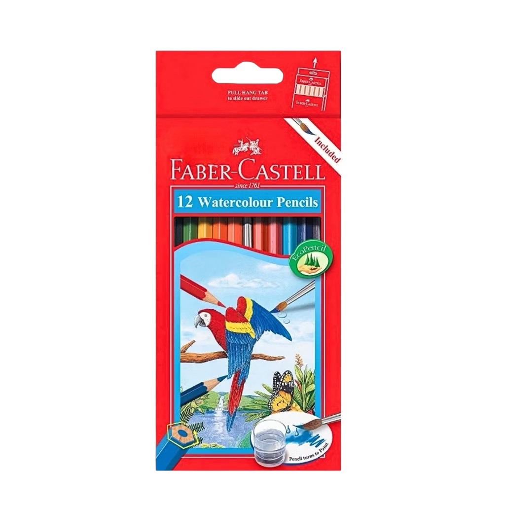 สีไม้ระบายน้ำ Faber Castell 12สี/24สี/36สี/48สี แถมพู่กันฟรีในชุด สีไม้ระบายน้ำ สีไม้