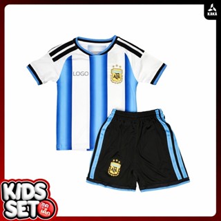 ชุดบอลเด็ก (เสื้อ+กางเกง) เสื้อมีโลโก้ทุกตัว