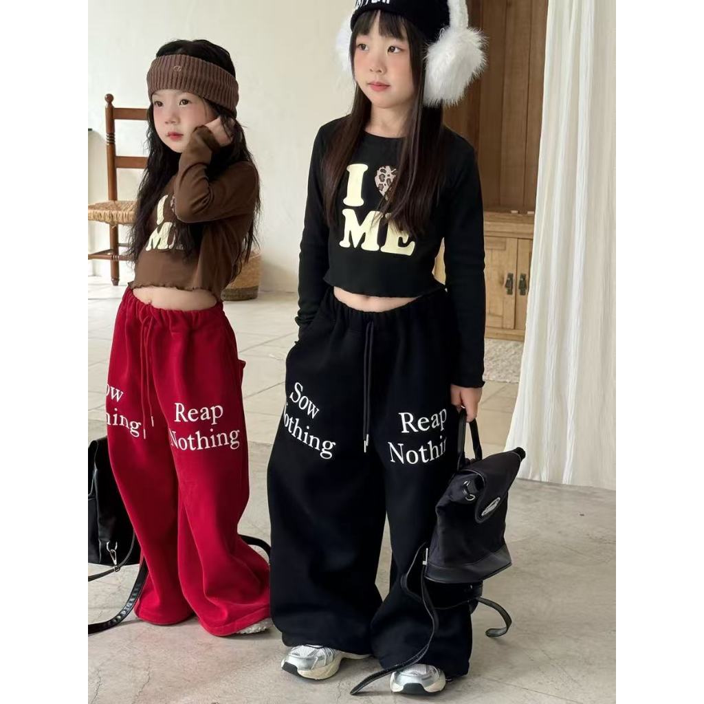 nana*507*กางเกงขายาวทรงหลวมสำหรับเด็กและผู้ใหญ่ ใส่สบายค่ะ พร้อมส่งทันทีที่ไทย