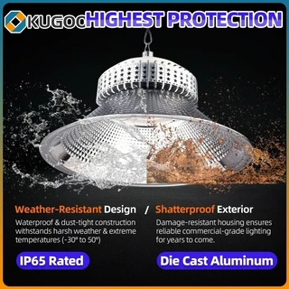KUGOO โคมไฟไฮเบย์ LED High Bay Light โรงงาน ลานจอดรถ ในบริษัท สนามกีฬาและพื้นกลางแจ โกดัง ติดเพดาน