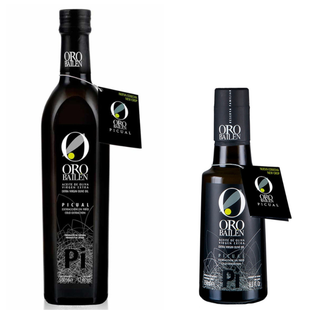 โอโร ไบเลน พิควอล น้ำมันมะกอกธรรมชาติเกรดพิเศษ - Picual Extra Virgin Olive Oil Oro Bailen brand
