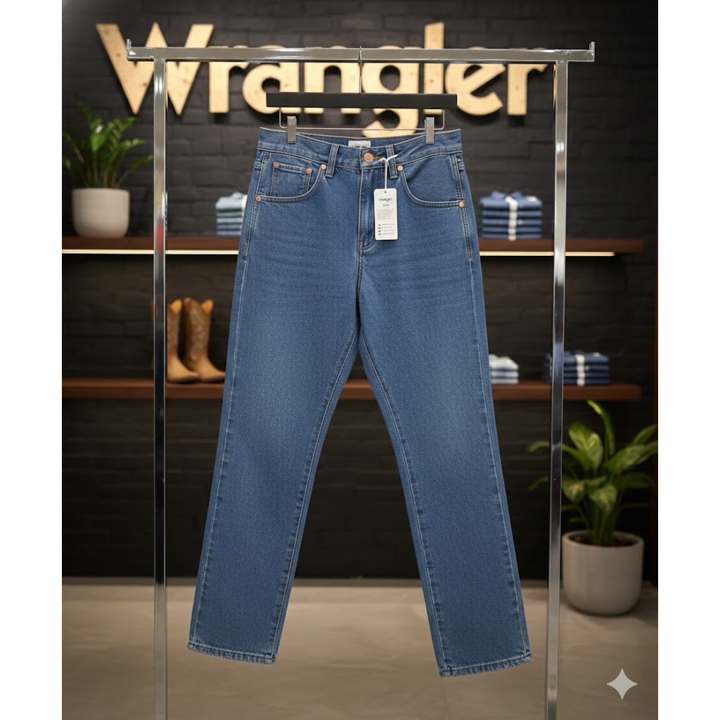 Wrangler กางเกงขายาวผู้ชาย สียีนส์อ่อน